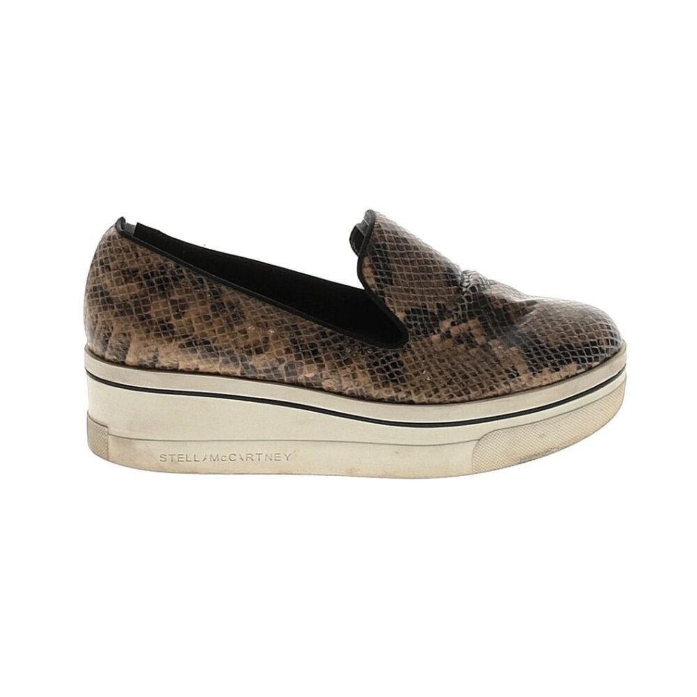 Stella McCartney Vegetarian Leather Animal Print Platform Loafers IT 37 / US 7 - Picture 2 of 6